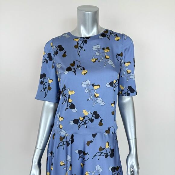 Unbranded custom made women silk  skirt/top set size 6 US - Picture 2 of 9